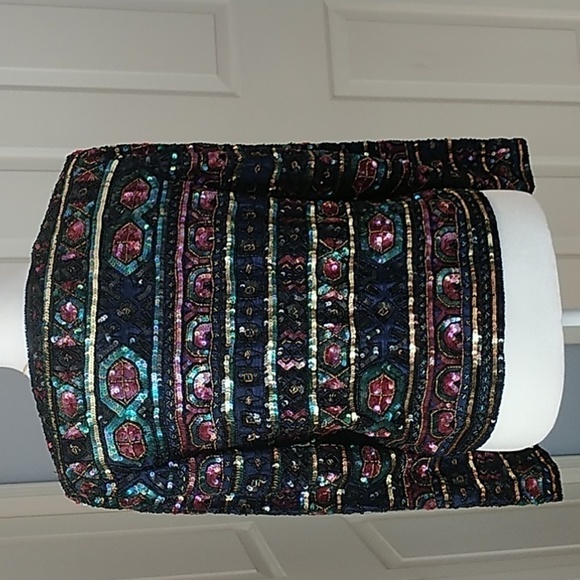 Papell Boutique Evening Beaded Sequins Jacket Vintage S - Picture 5 of 12